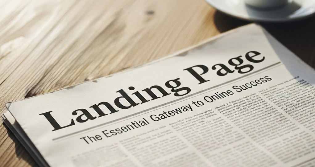 landing page on table hero image